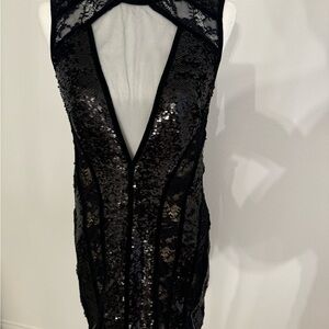 Sexy black lace dress